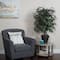 4ft. Artificial Capensia Bush with Rattan Basket